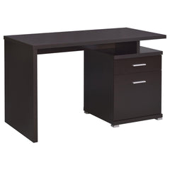 Cappuccino 2-Drawer Reversible Office Desk