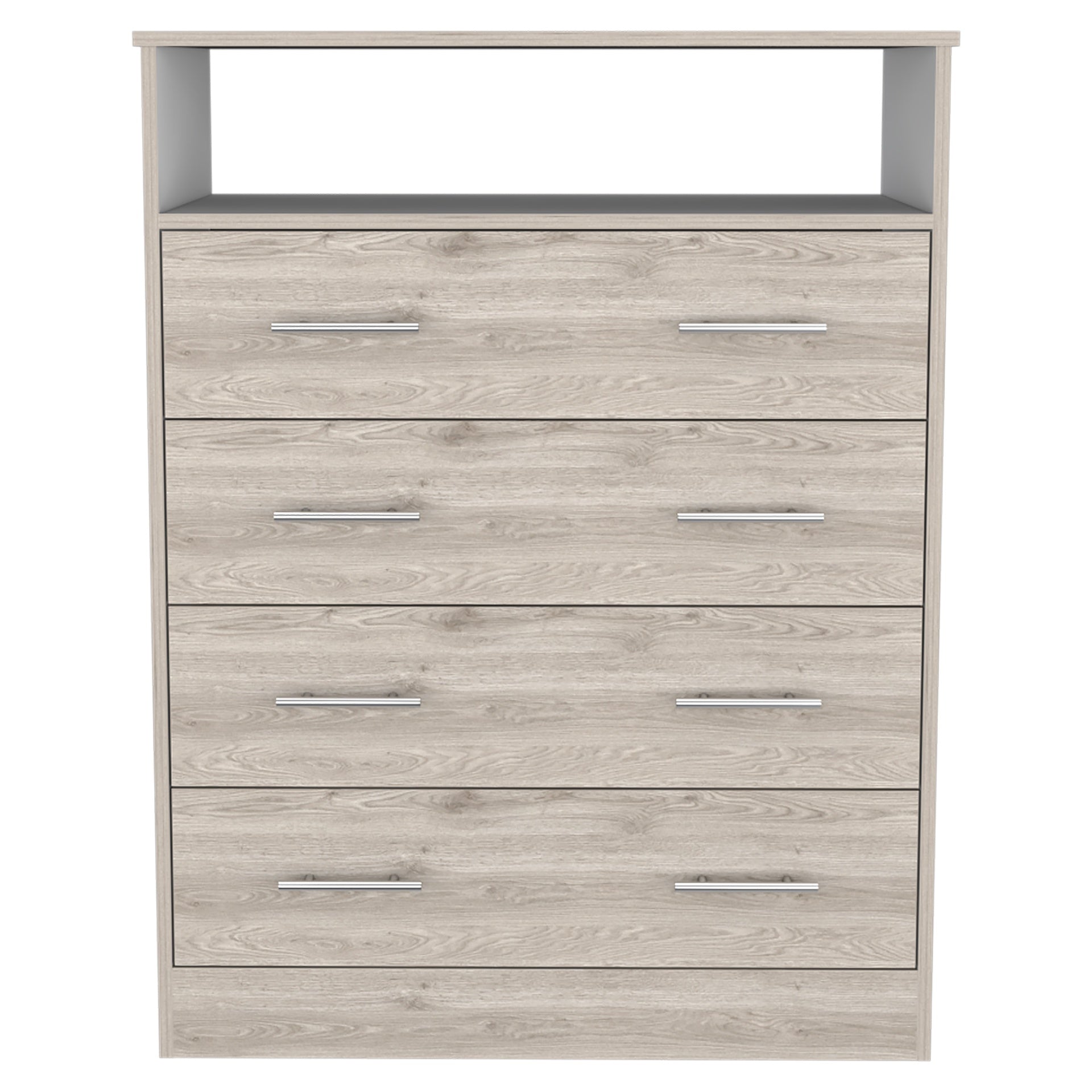 Dover 4-Drawer Rectangle Dresser Light Gray