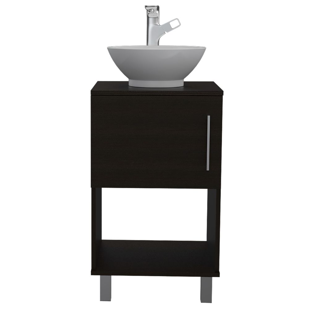 1-Shelf Single Bathroom Vanity Wenge
