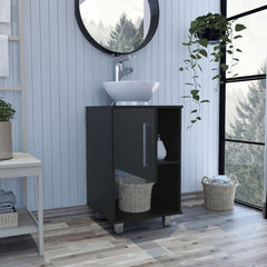1-Shelf Single Bathroom Vanity Wenge