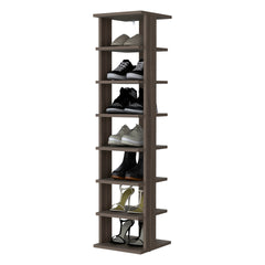 Grey Walnut 7-Tier Tall Vertical Shoe Rack