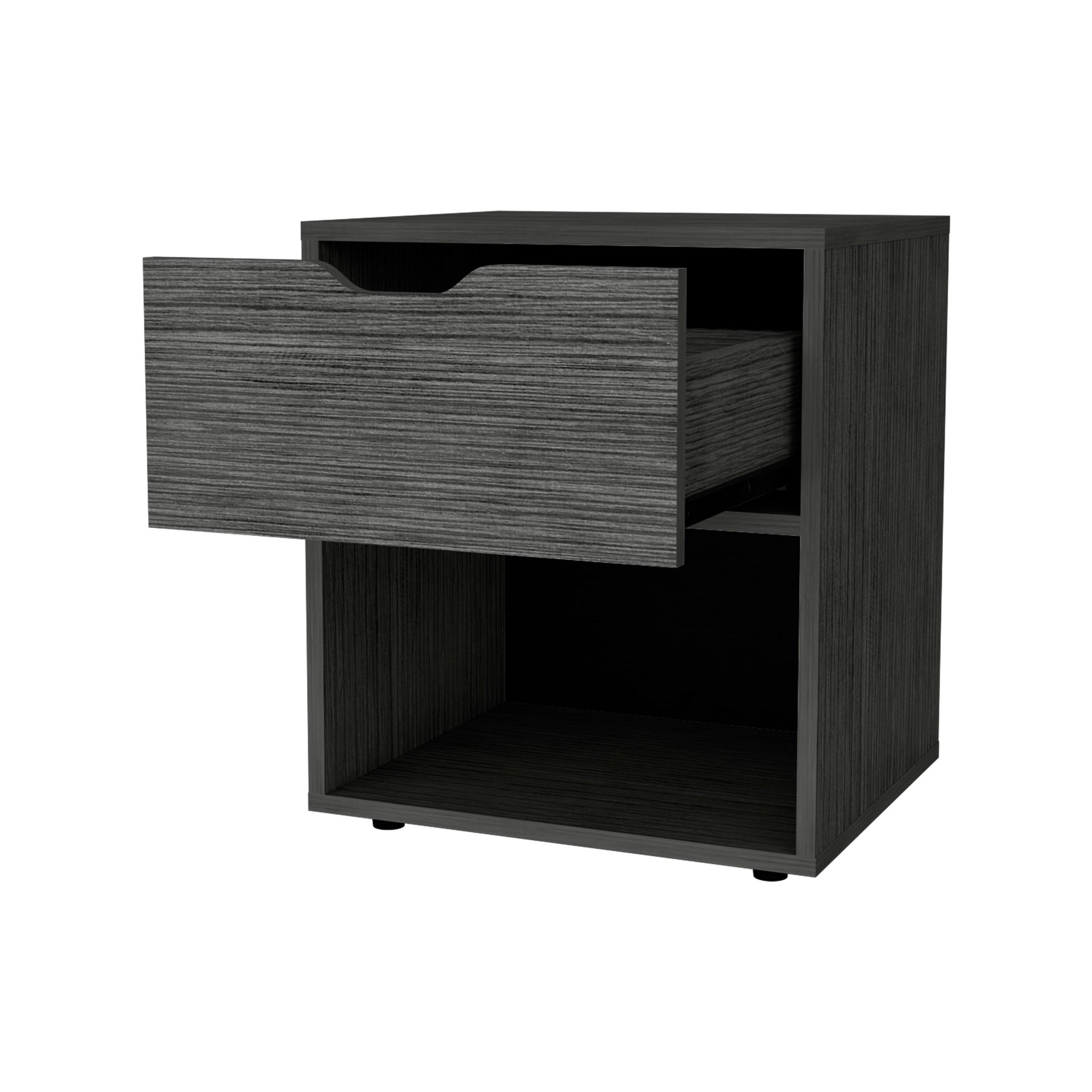 Light Gray Elegant Drawer Nightstand