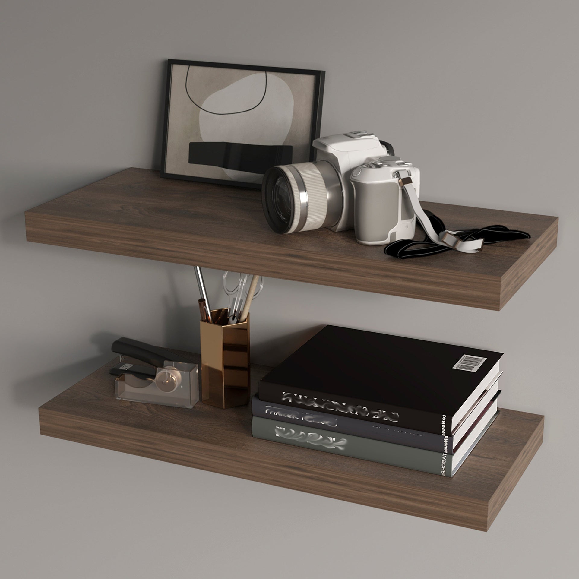 Grey Walnut Floating Shelf