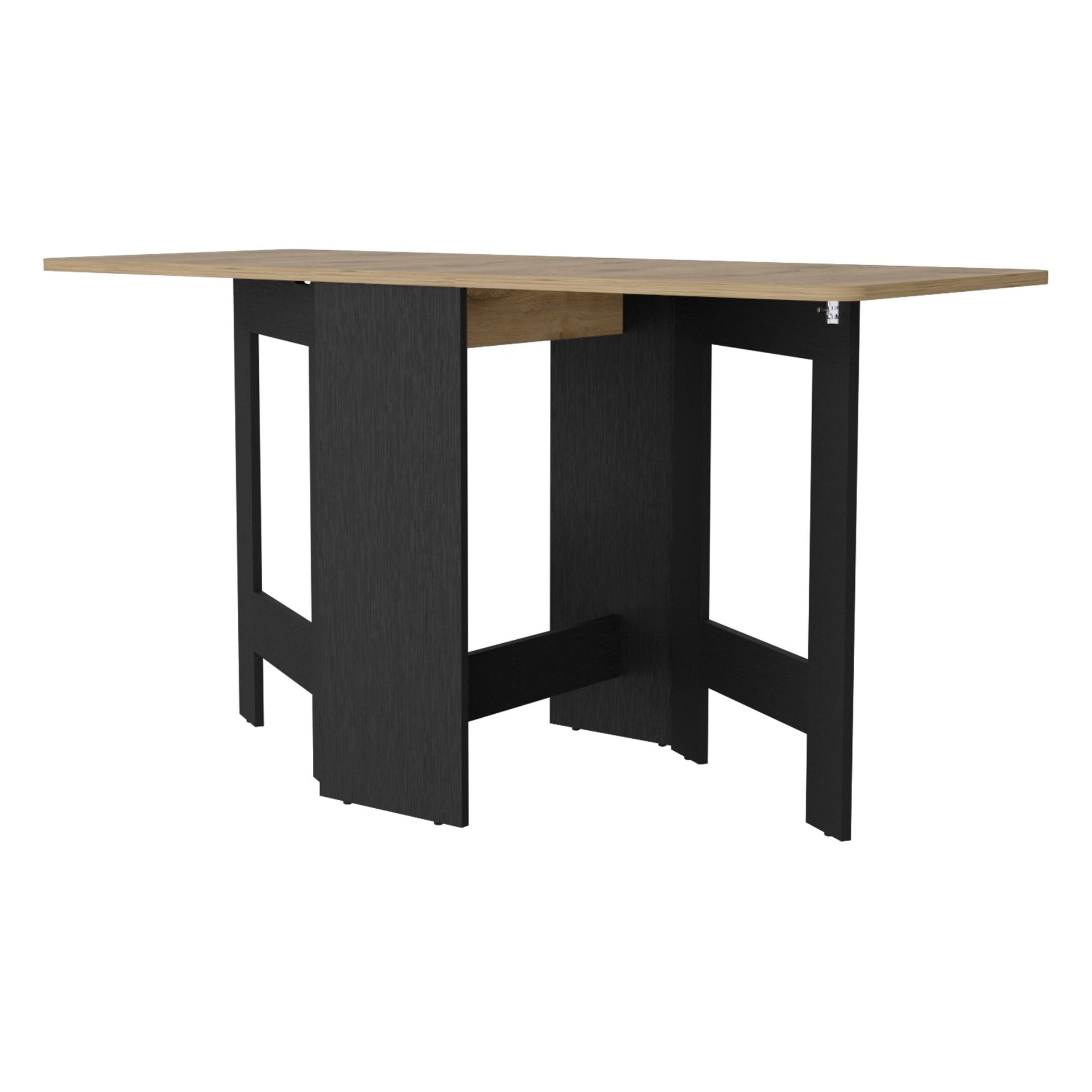 Wenge and Macadamia Folding Dining Table