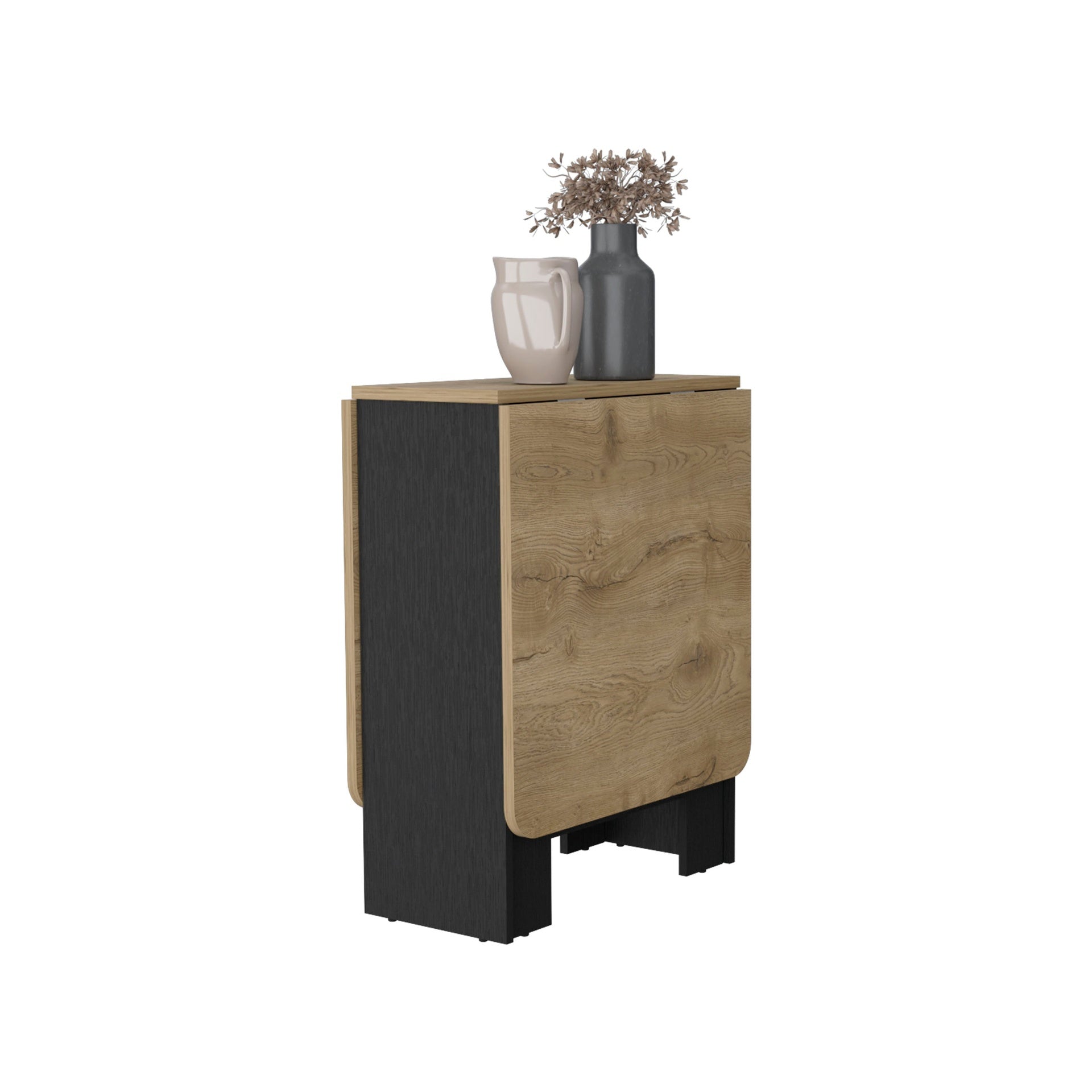Wenge and Macadamia Folding Dining Table