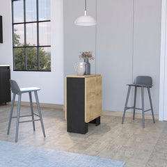 Wenge and Macadamia Folding Dining Table