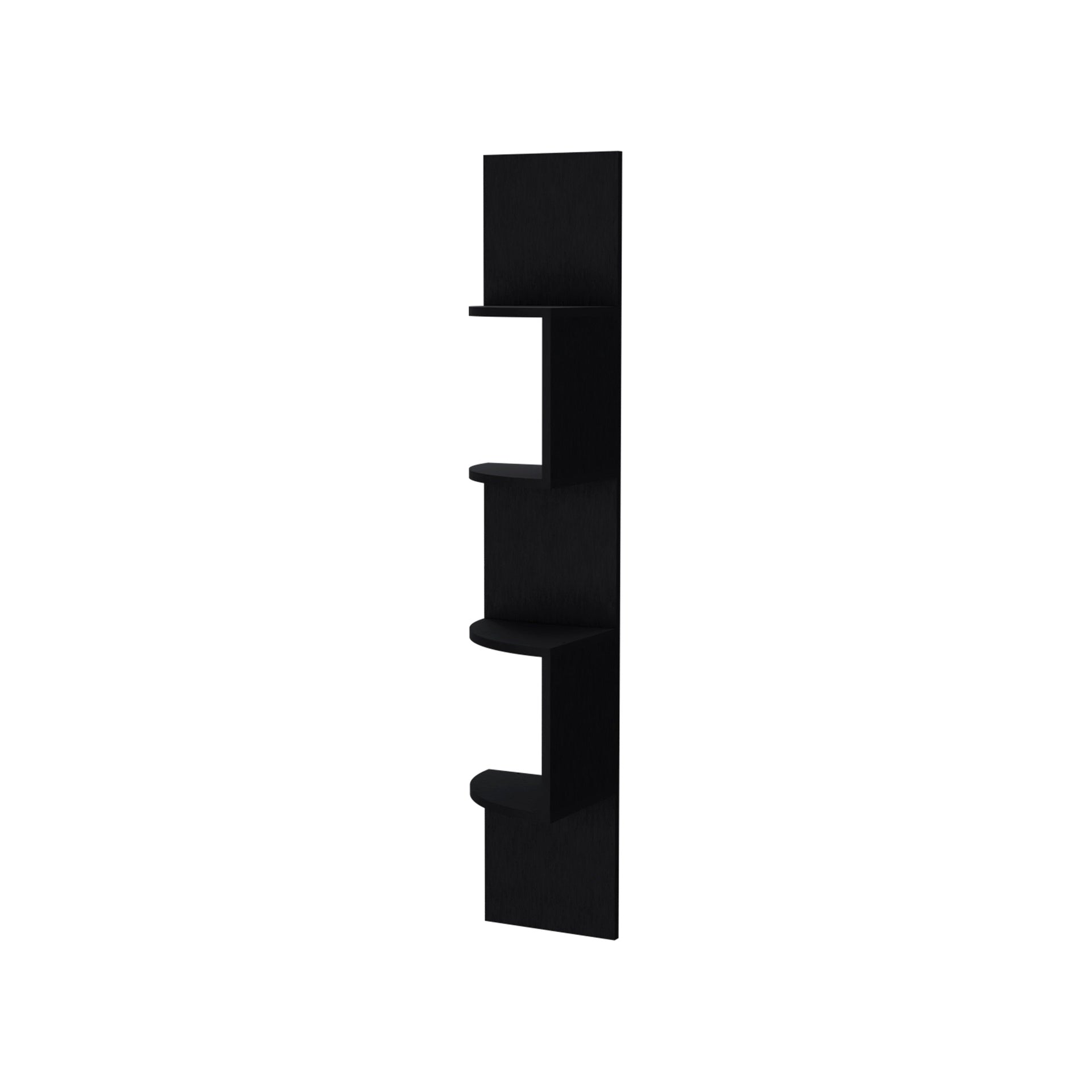Wenge Full-Wall Floating Shelf