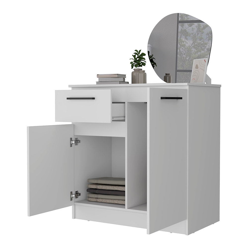 Loonam 2-Door 1-Drawer Dresser White