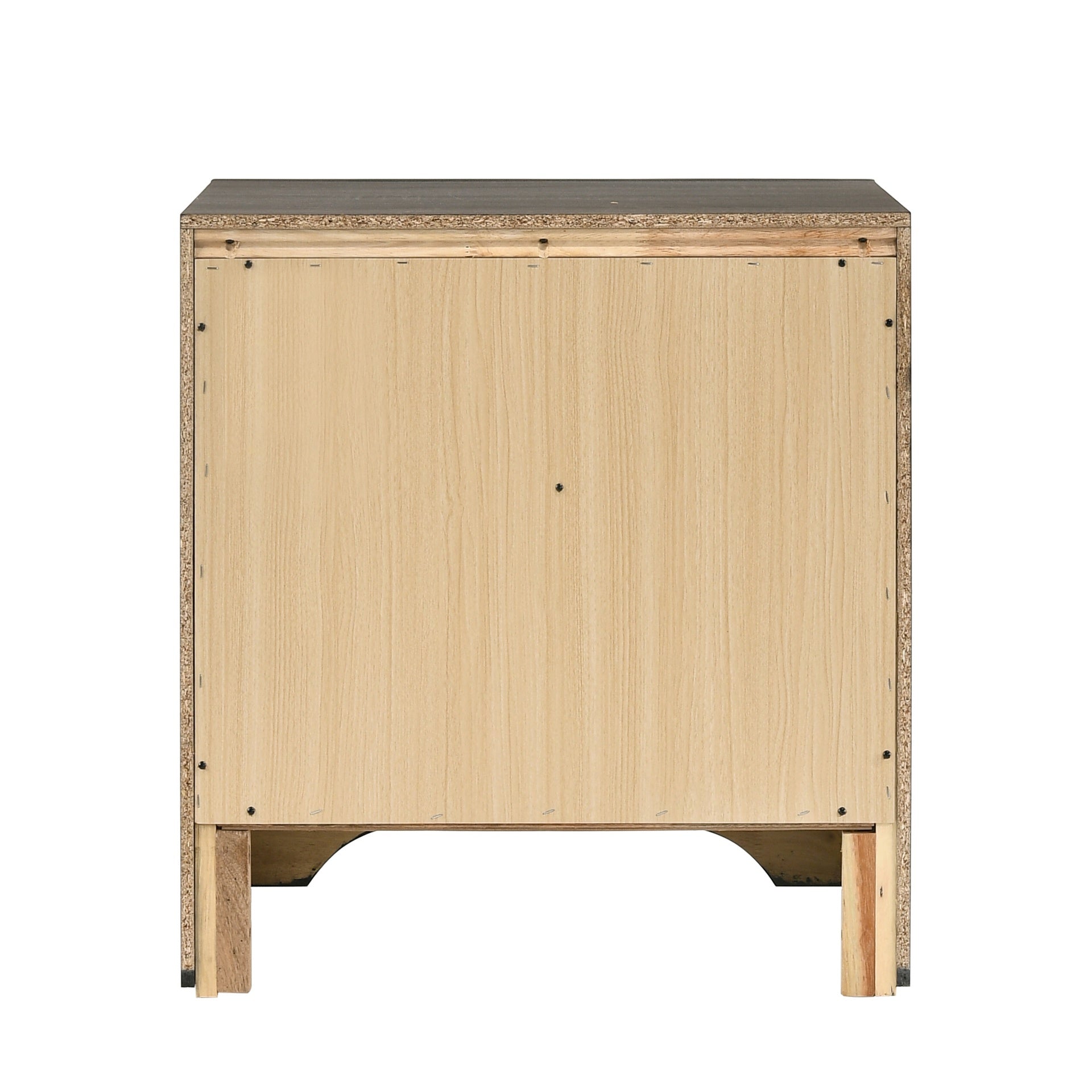 Grey 3-drawer Nightstand