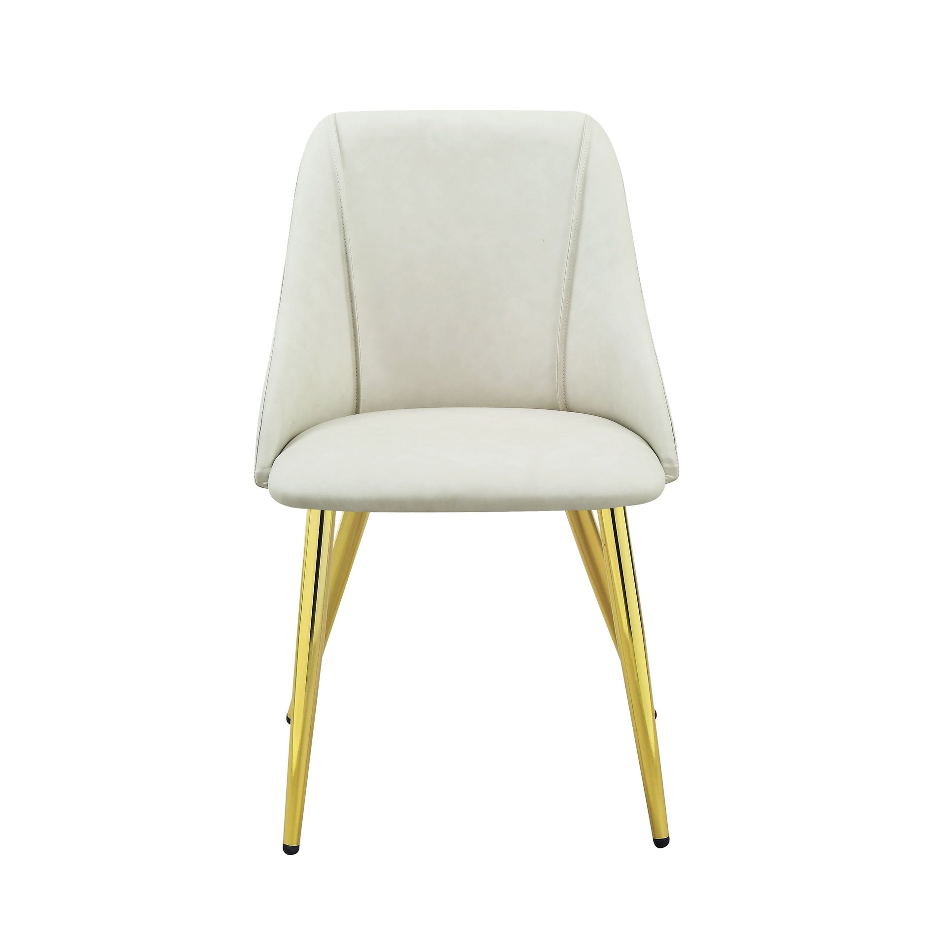 Gaines White Synthetic Leather Side Chair (Set of 2)