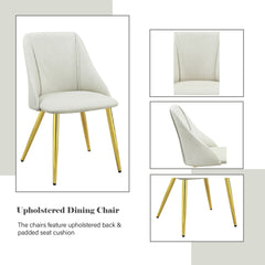 Gaines White Synthetic Leather Side Chair (Set of 2)