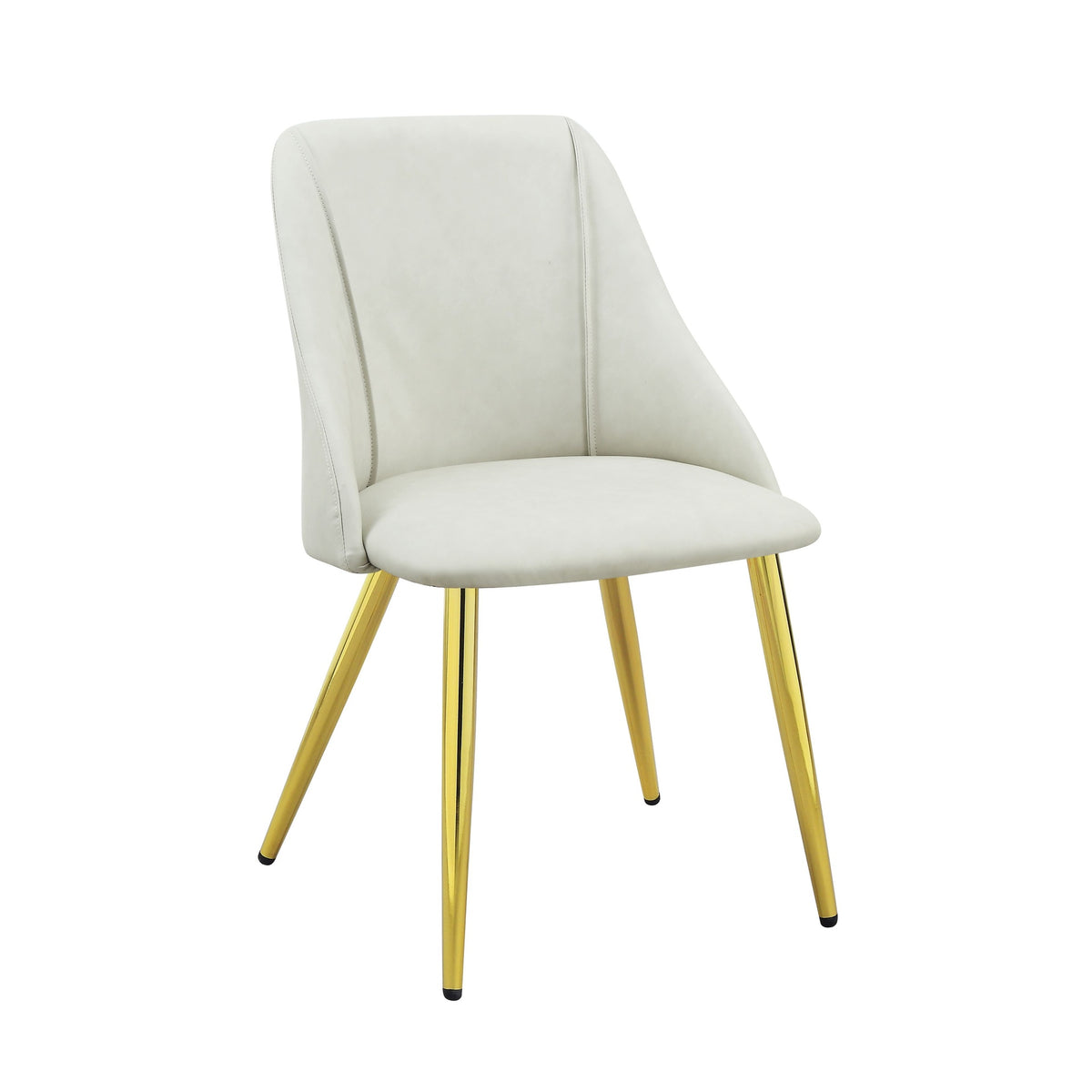 Gaines White Synthetic Leather Side Chair (Set of 2)