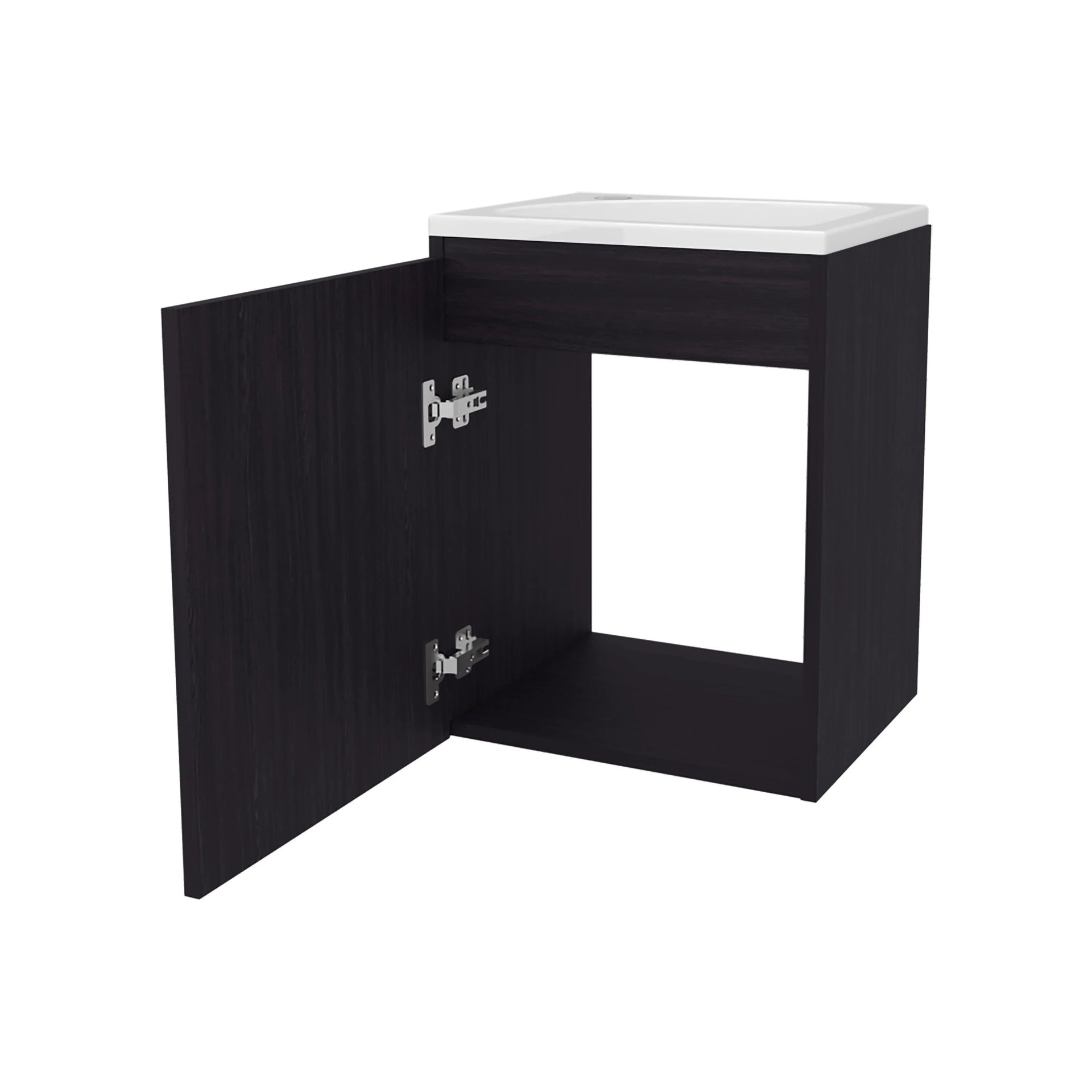 Wengue Bathroom Vanity with Integrated Sink