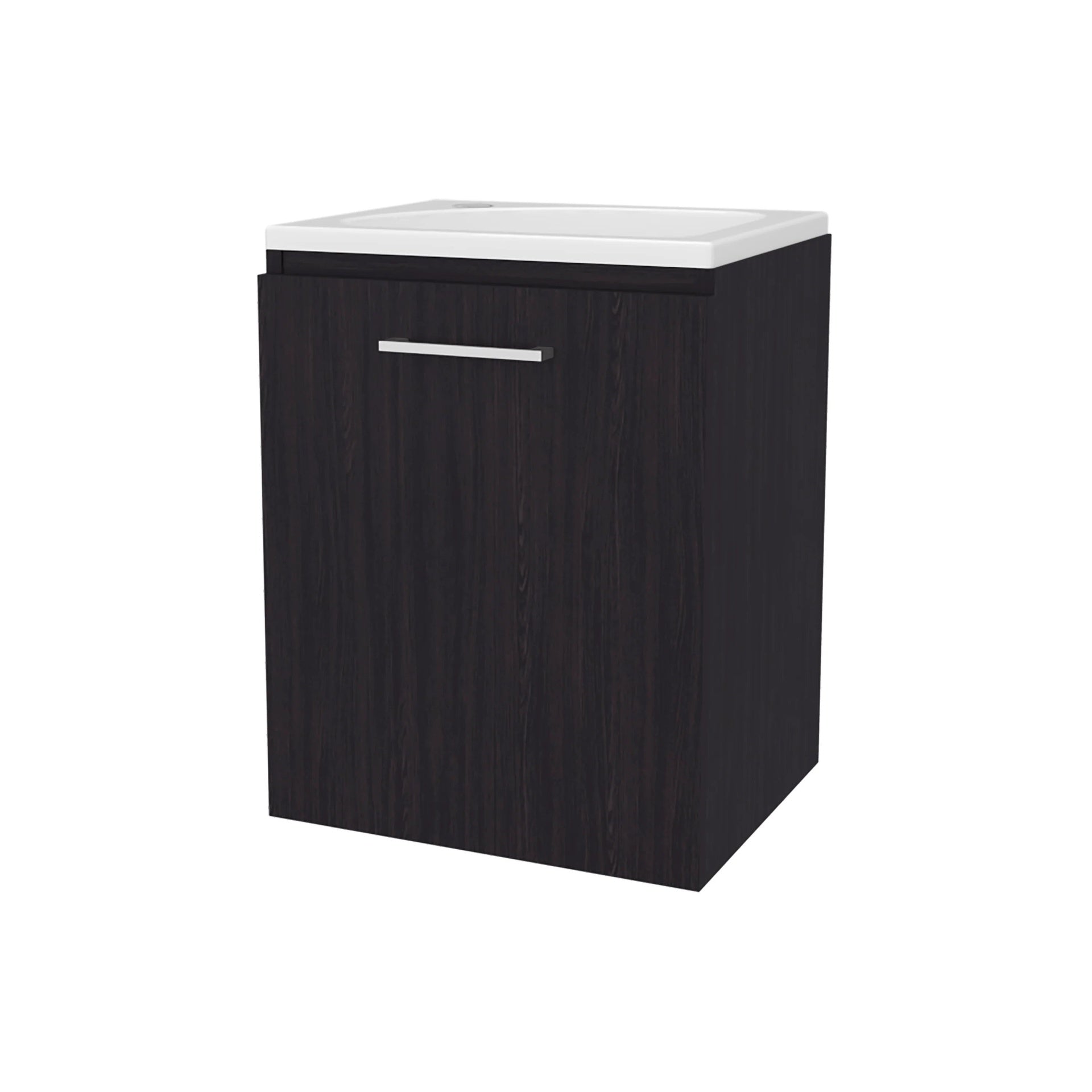Wengue Bathroom Vanity with Integrated Sink