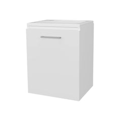White Bathroom Vanity with Integrated Sink