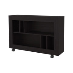 Wengue Console Table in Melamine with Open Storage