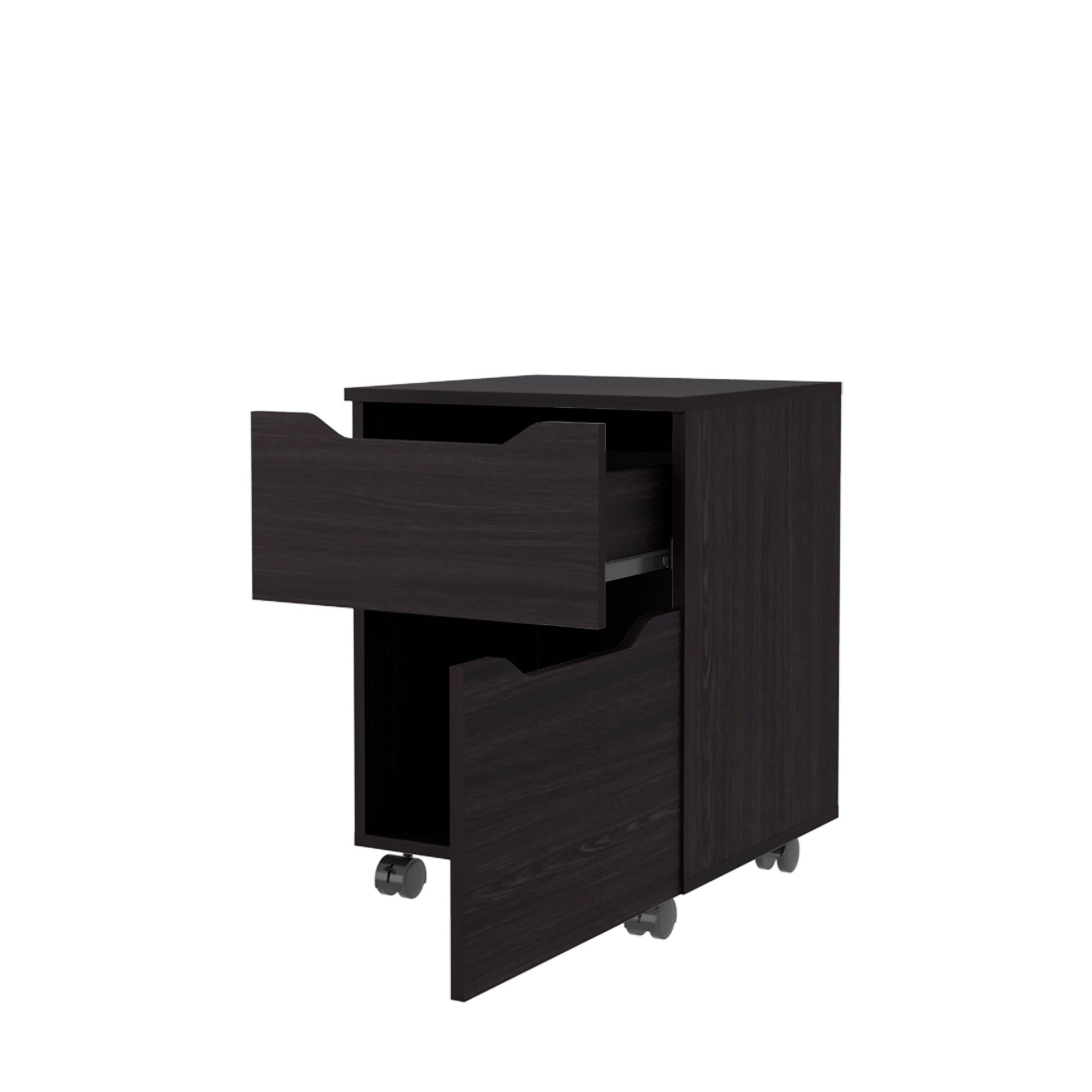 Wengue Nightstand with 1 Door and 1 Drawer