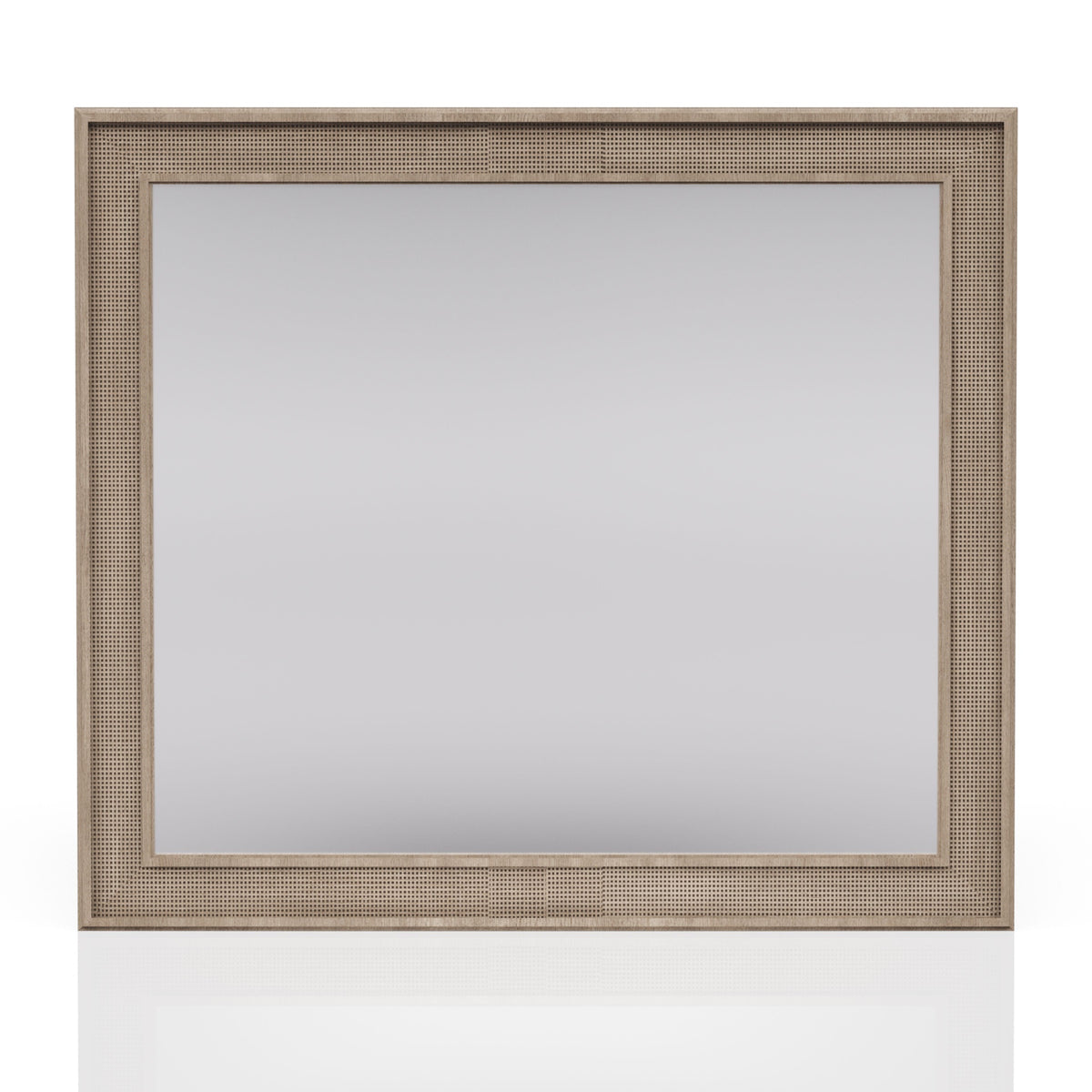 Sand Colored Cane Mirror