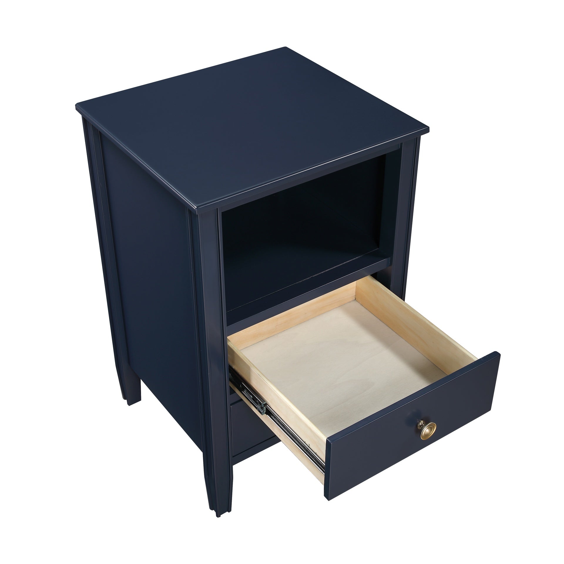 Winston 2-drawer storage Nightstand - Midnight Blue