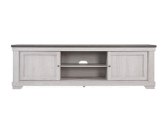 1pc Contemporary Entertainment Console TV Stand Weathered Wood Finish Living Room Furniture