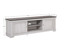 1pc Contemporary Entertainment Console TV Stand Weathered Wood Finish Living Room Furniture