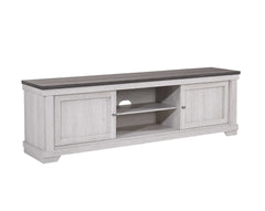 1pc Contemporary Entertainment Console TV Stand Weathered Wood Finish Living Room Furniture