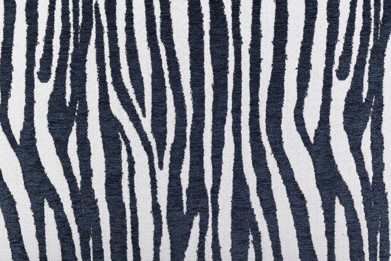 Contemporary Style 1pc Accent Chair Cylindrical Backrest High Density Foam Zebra Strip Fabric Midnight Blue Finish Primary Living Room