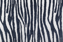 Contemporary Style 1pc Accent Chair Cylindrical Backrest High Density Foam Zebra Strip Fabric Midnight Blue Finish Primary Living Room