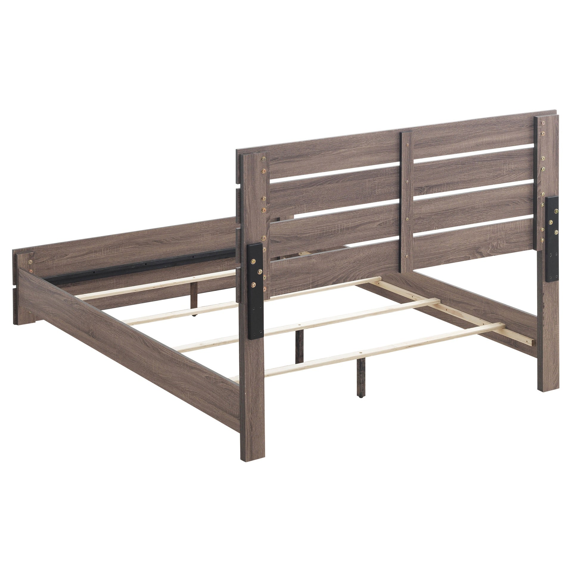 Geary Oak 4-piece Slatted Headboard Panel Bedroom Set