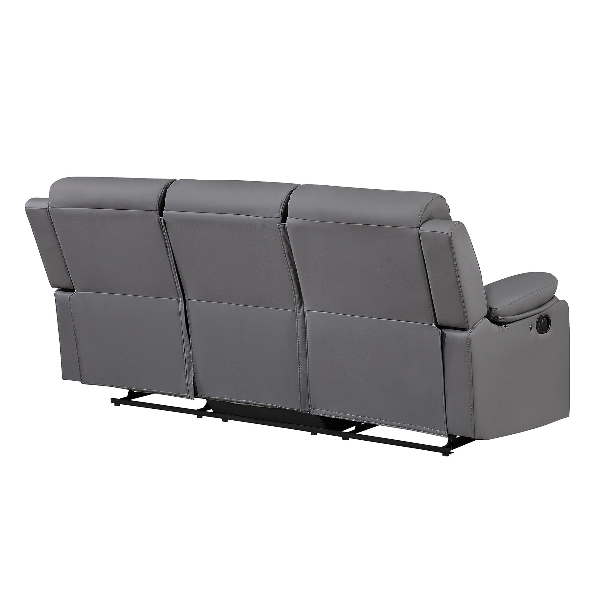 Blanche Grey Reclining Sofa with LED Lights