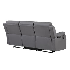 Blanche Grey Reclining Sofa with LED Lights
