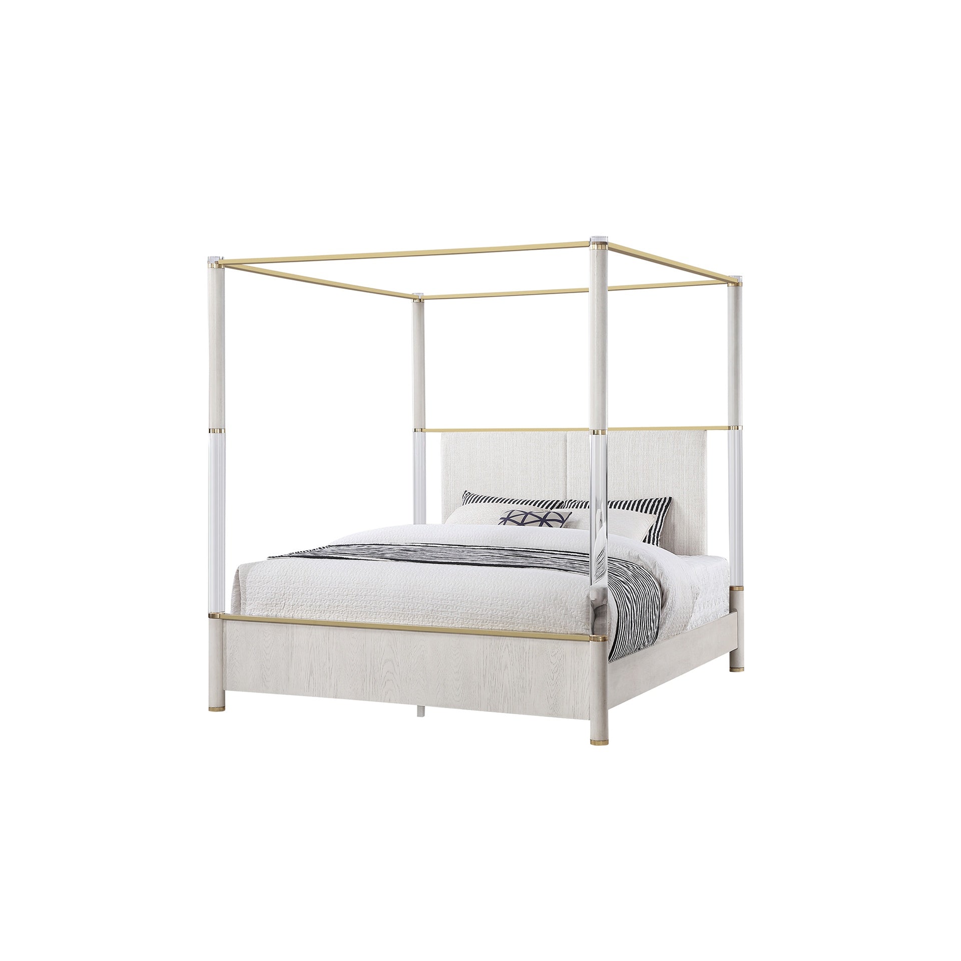 Malco Queen Oak Four Post Bed