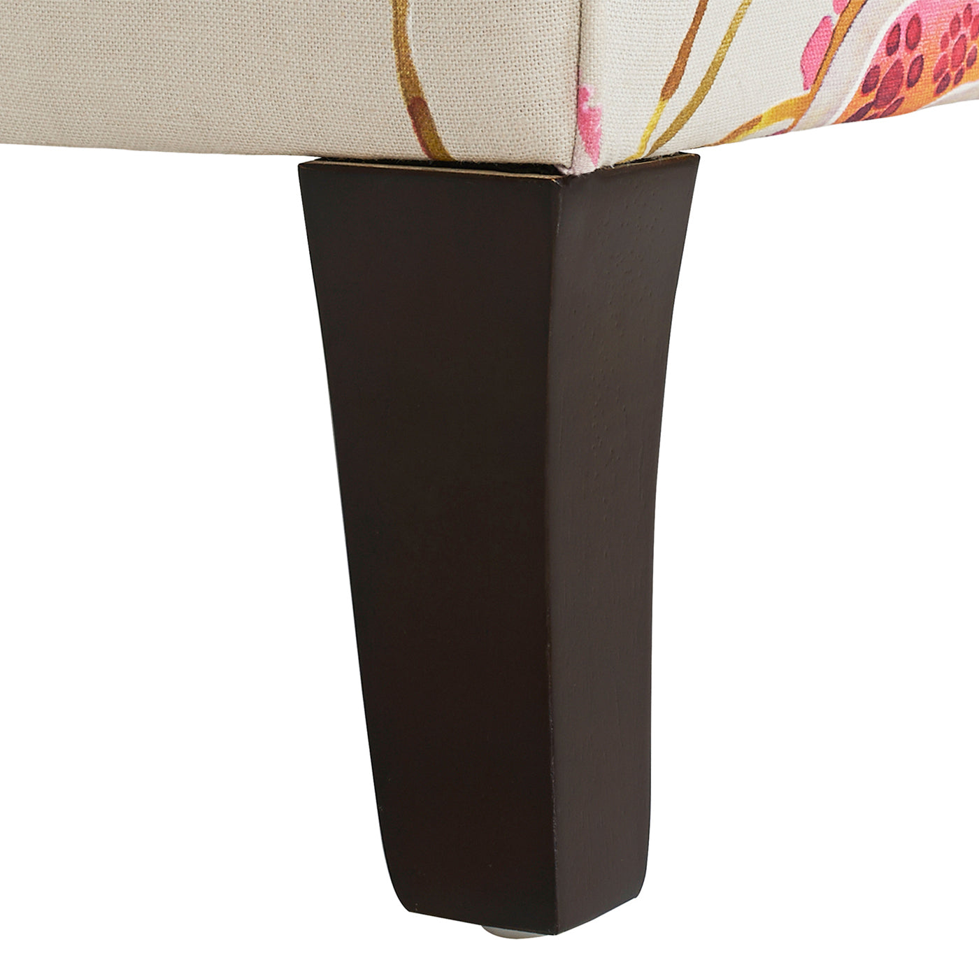Anya Boho Chic Wingback Accent Arm Chair, Floral & Leopard, Blue-Teal & Purple Velvet