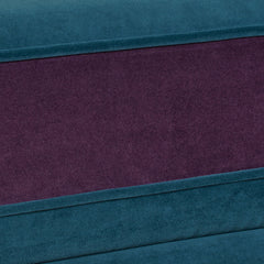 Anya Boho Chic Wingback Accent Arm Chair, Floral & Leopard, Blue-Teal & Purple Velvet