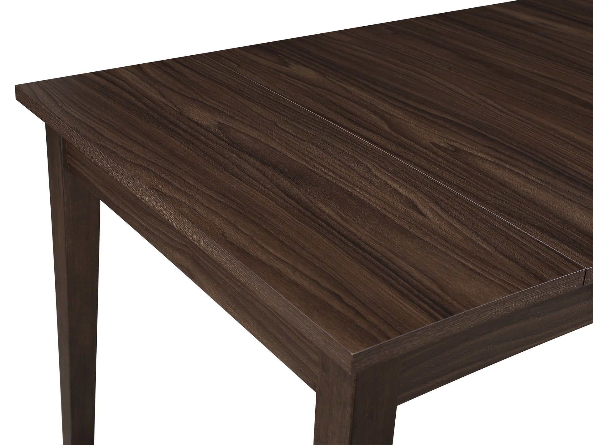 1pc Multifunctional Dining Table Rich Wood Finish Dual Ended Hidden Storage Compartments Two Built-in Side Drawers Wooden Dining Room Furniture