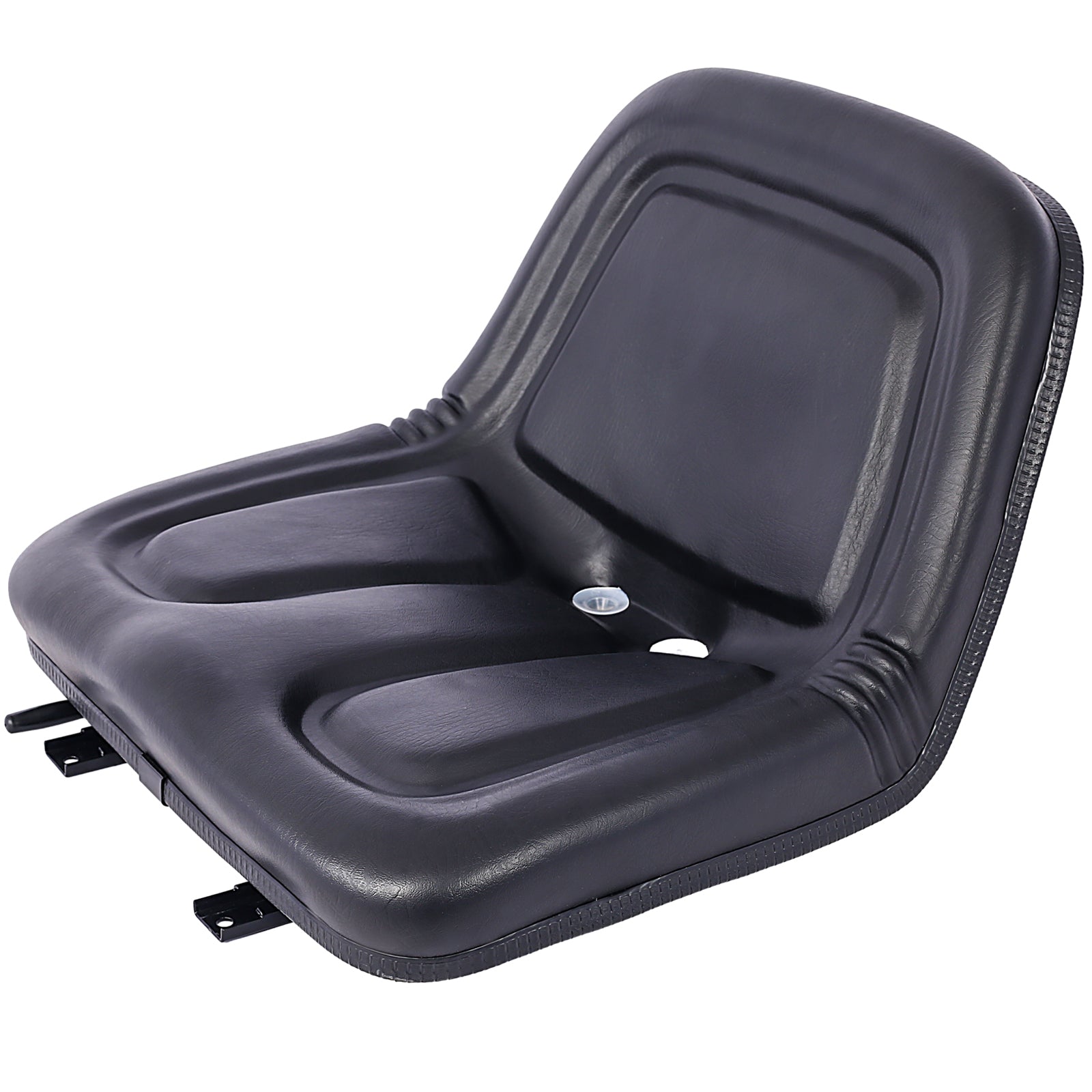 Deluxe Mower Tractor Seat Compatible with John Deere, Kubota, Allis-Chalmers, Bobcat, Case-IH, Ford New Holland, White, Oliver, Mpl, Moline, Massey Ferguson High Back ,with slide (Black)
