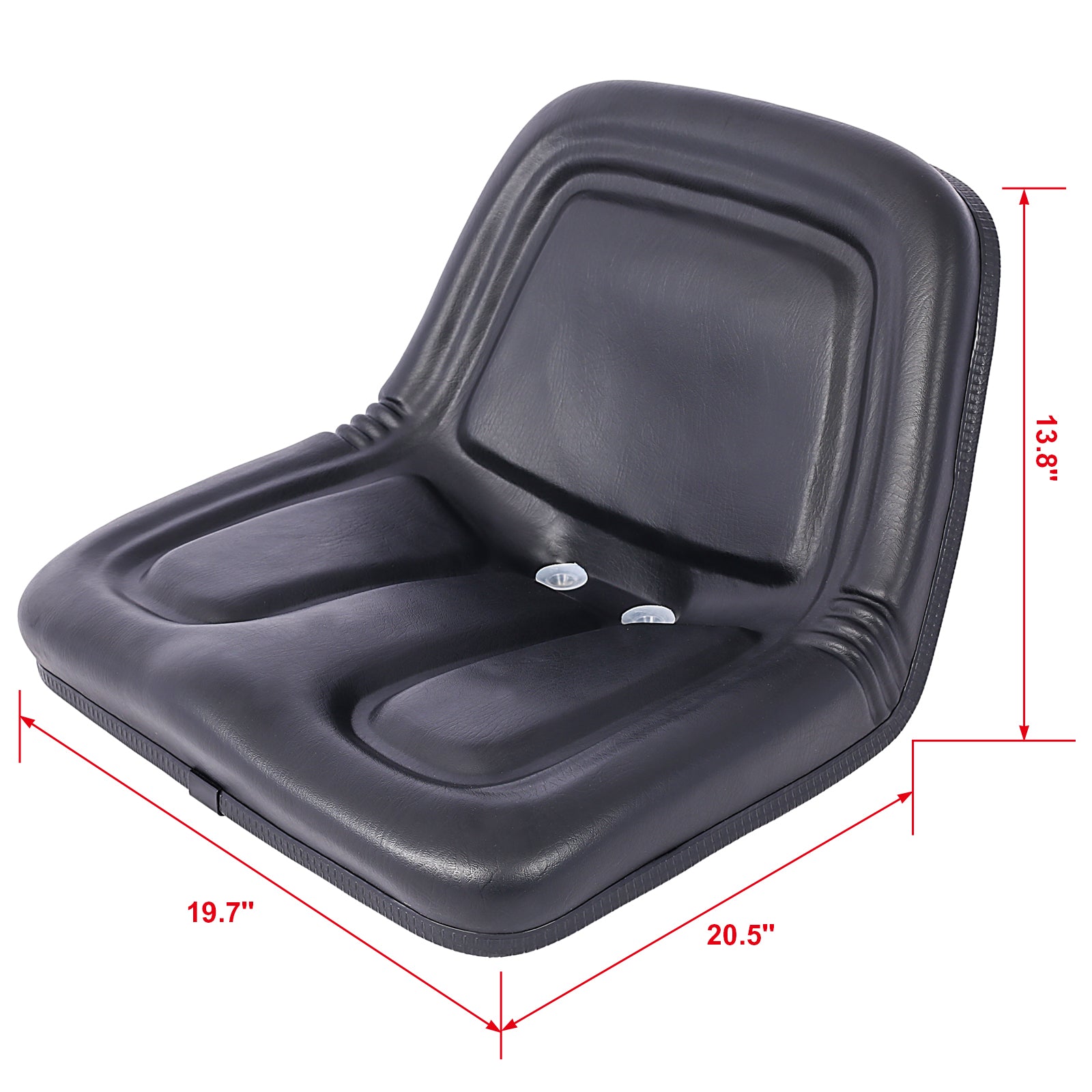 Deluxe Mower Tractor Seat Compatible with John Deere, Kubota, Allis-Chalmers, Bobcat, Case-IH, Ford New Holland, White, Oliver, Mpl, Moline, Massey Ferguson High Back ,with slide (Black)
