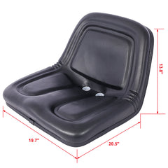 Deluxe Mower Tractor Seat Compatible with John Deere, Kubota, Allis-Chalmers, Bobcat, Case-IH, Ford New Holland, White, Oliver, Mpl, Moline, Massey Ferguson High Back ,with slide (Black)