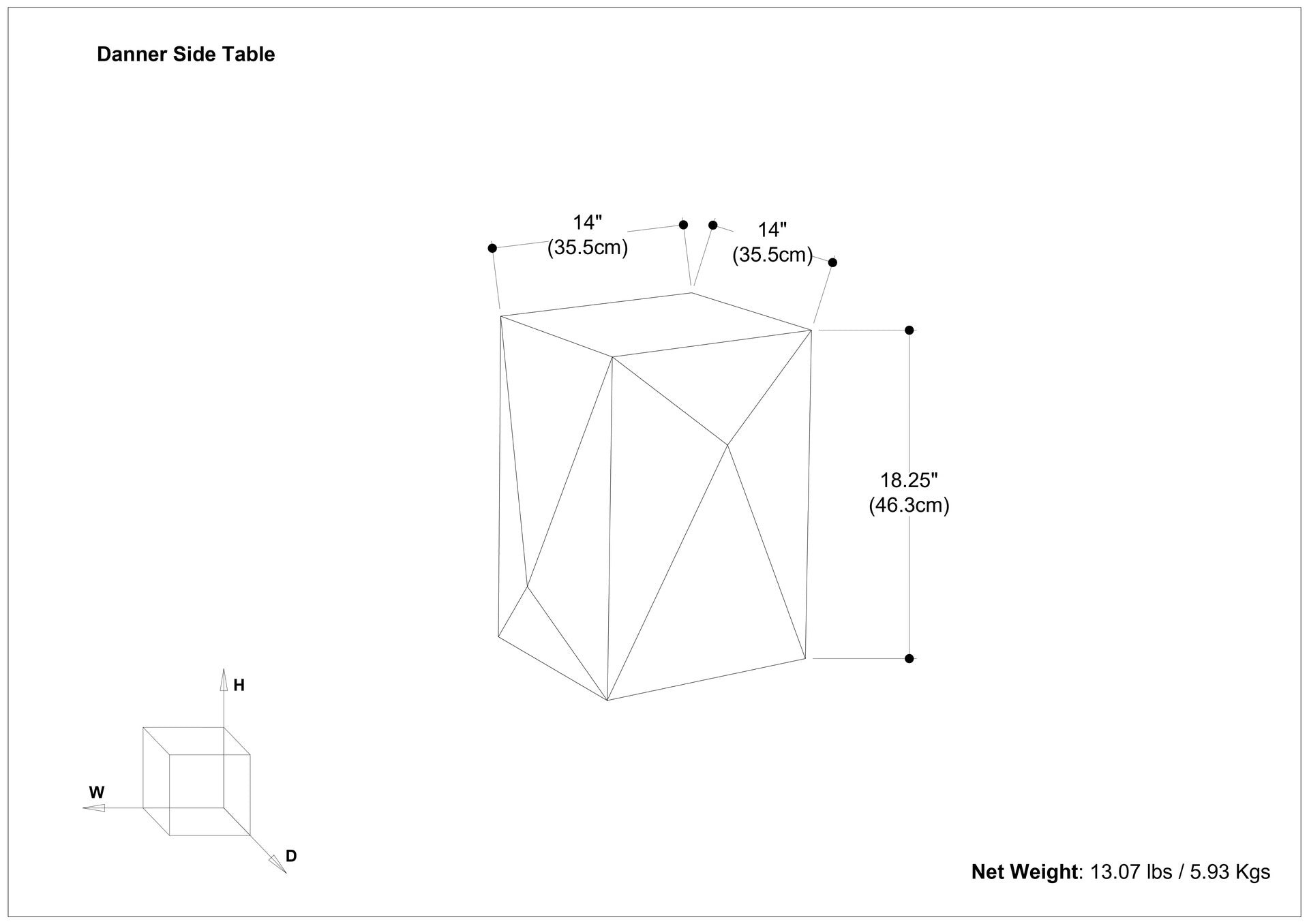 Danner Cast Aluminum Side Table