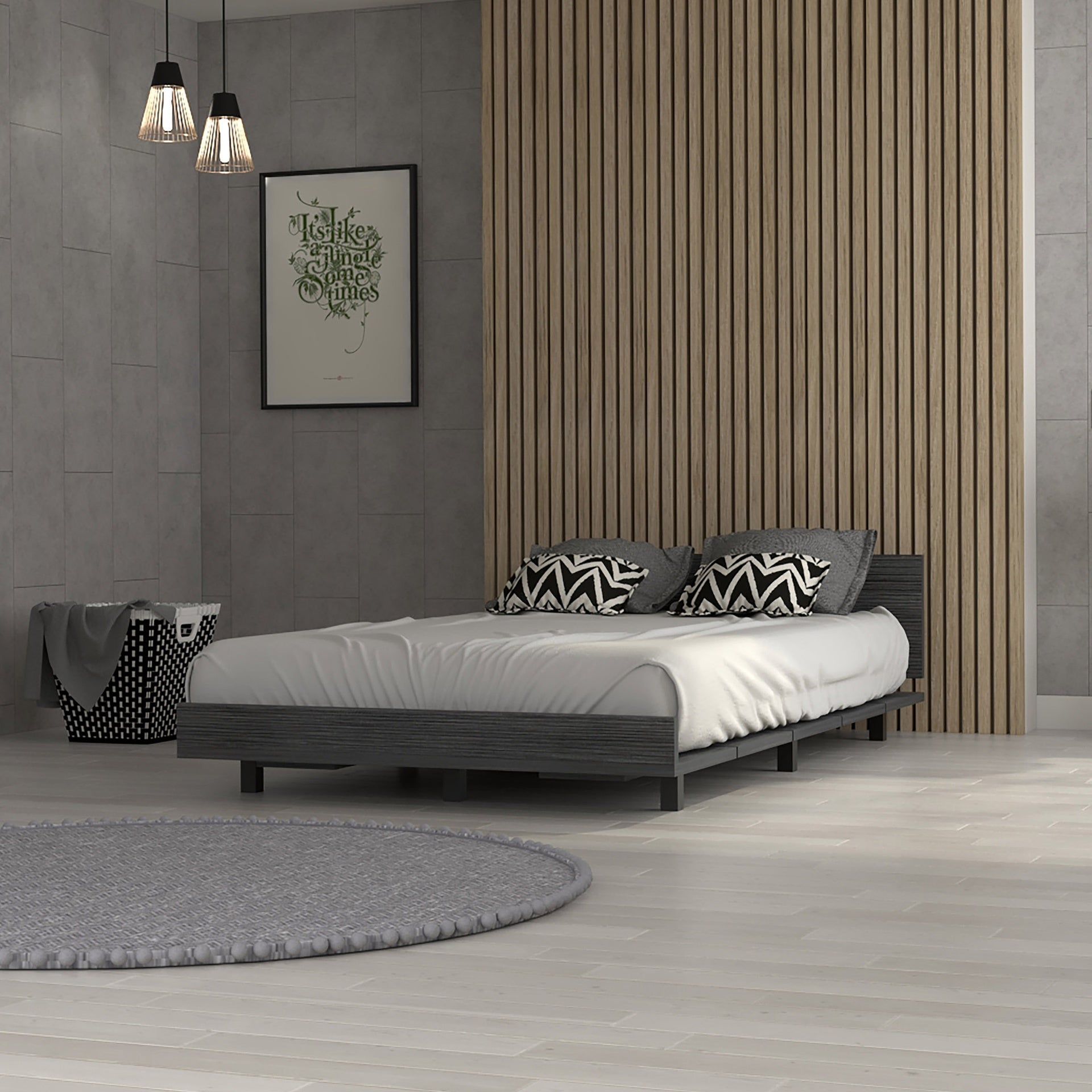 Portoalegre Twin Bed Base, Headboard