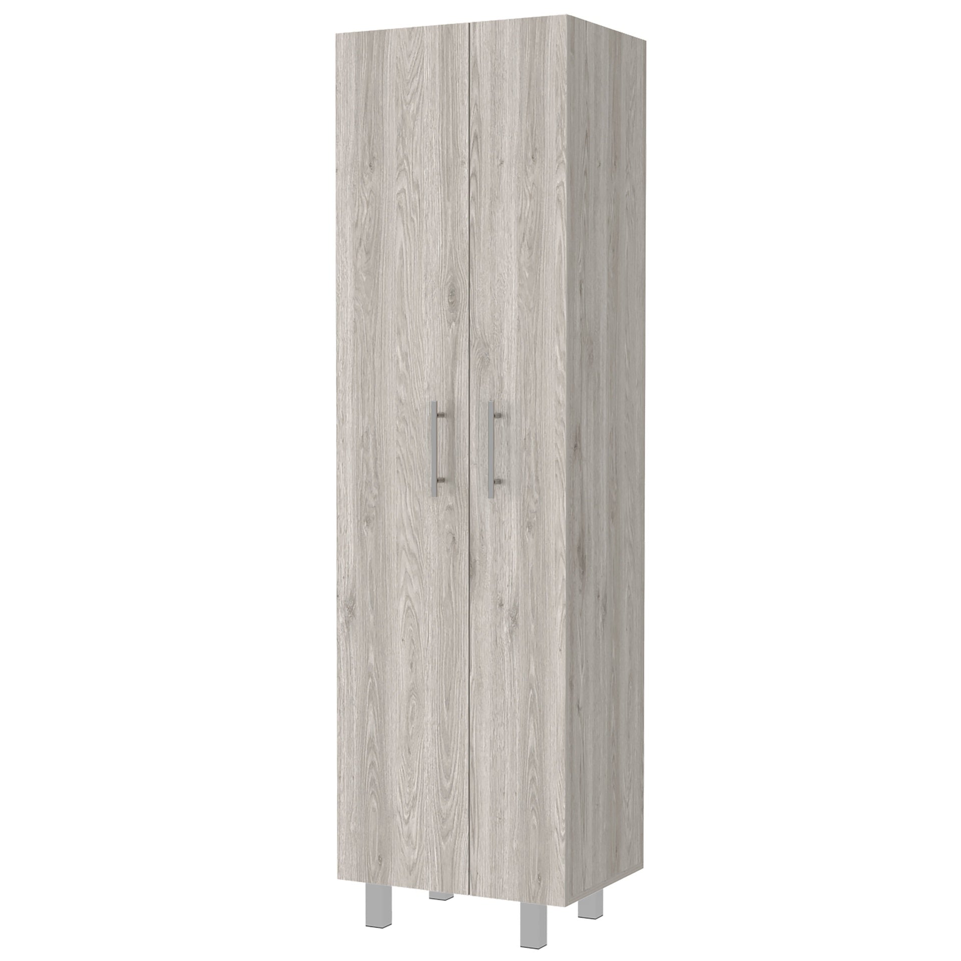 Norway Broom Closet Pantry, Five Shelves, Double Door Cabinet, Four Legs