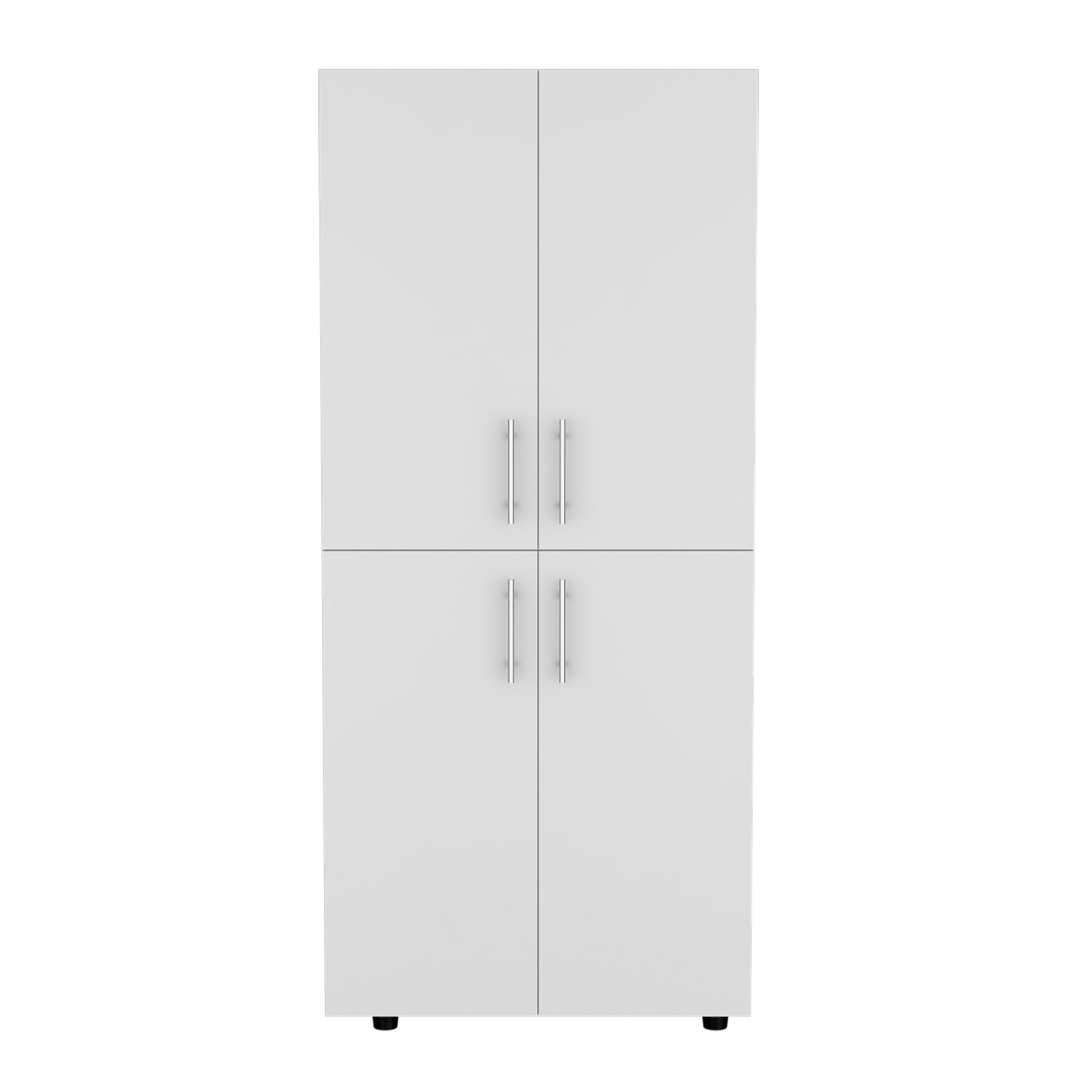 Hazel Armoire in melamine with 2 doors , 4 shelves and 2 clothes hanging bar