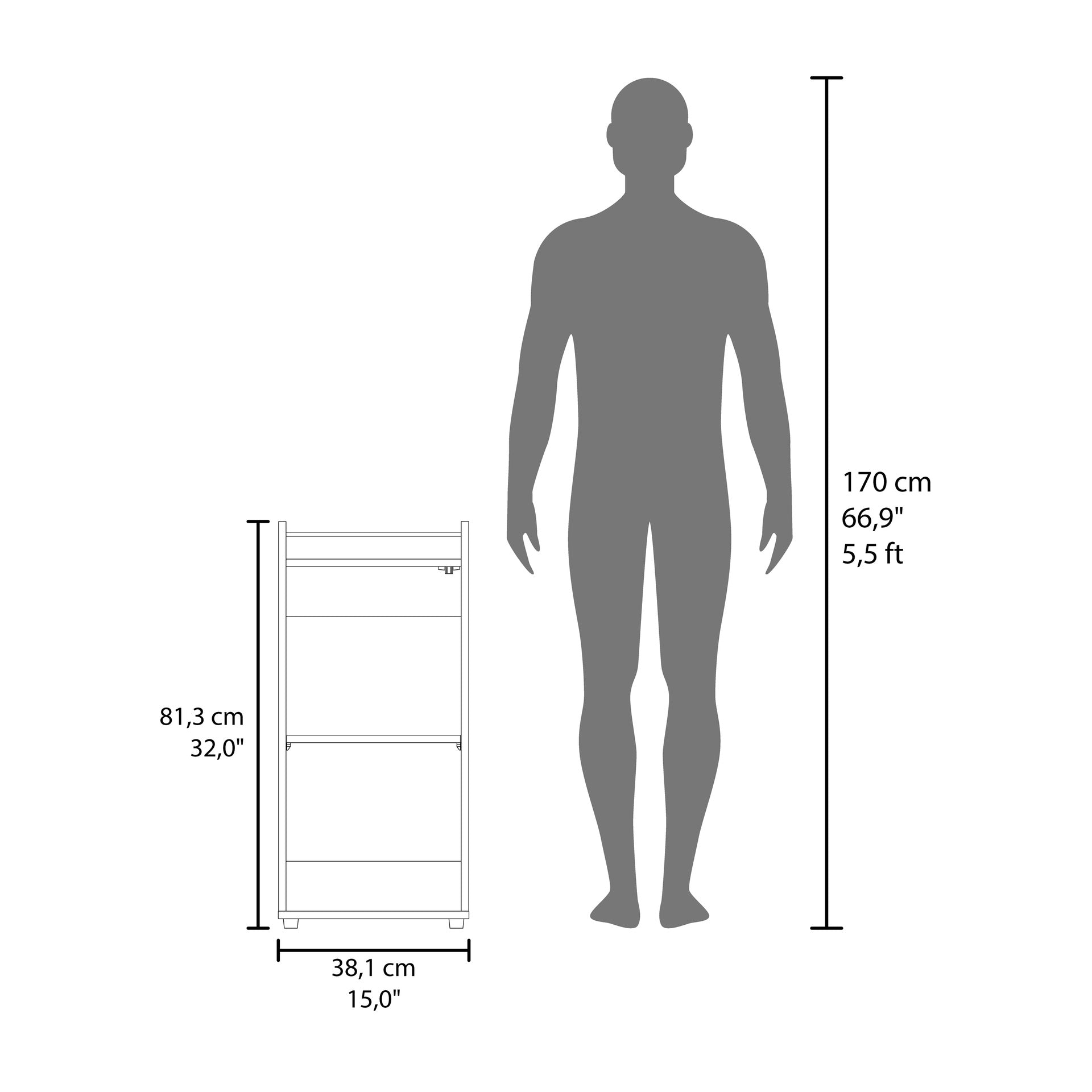 Glass Door Bar Cabinet with Shelves, White