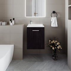 FM FURNITURE Haigleer Creek Bathroom Vanity with Integrated Sink, Wenge