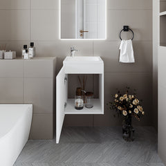 FM FURNITURE Haigleer Creek Bathroom Vanity with Integrated Sink, White