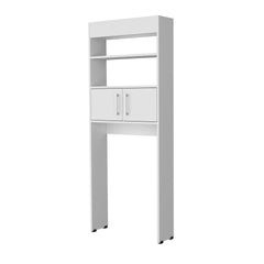 Bisbee 2-Door Over-the-Toilet Bathroom Storage Cabinet Shelf, White