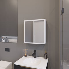 Morenci Medicine Cabinet With Included Mirror And 1 Door, White