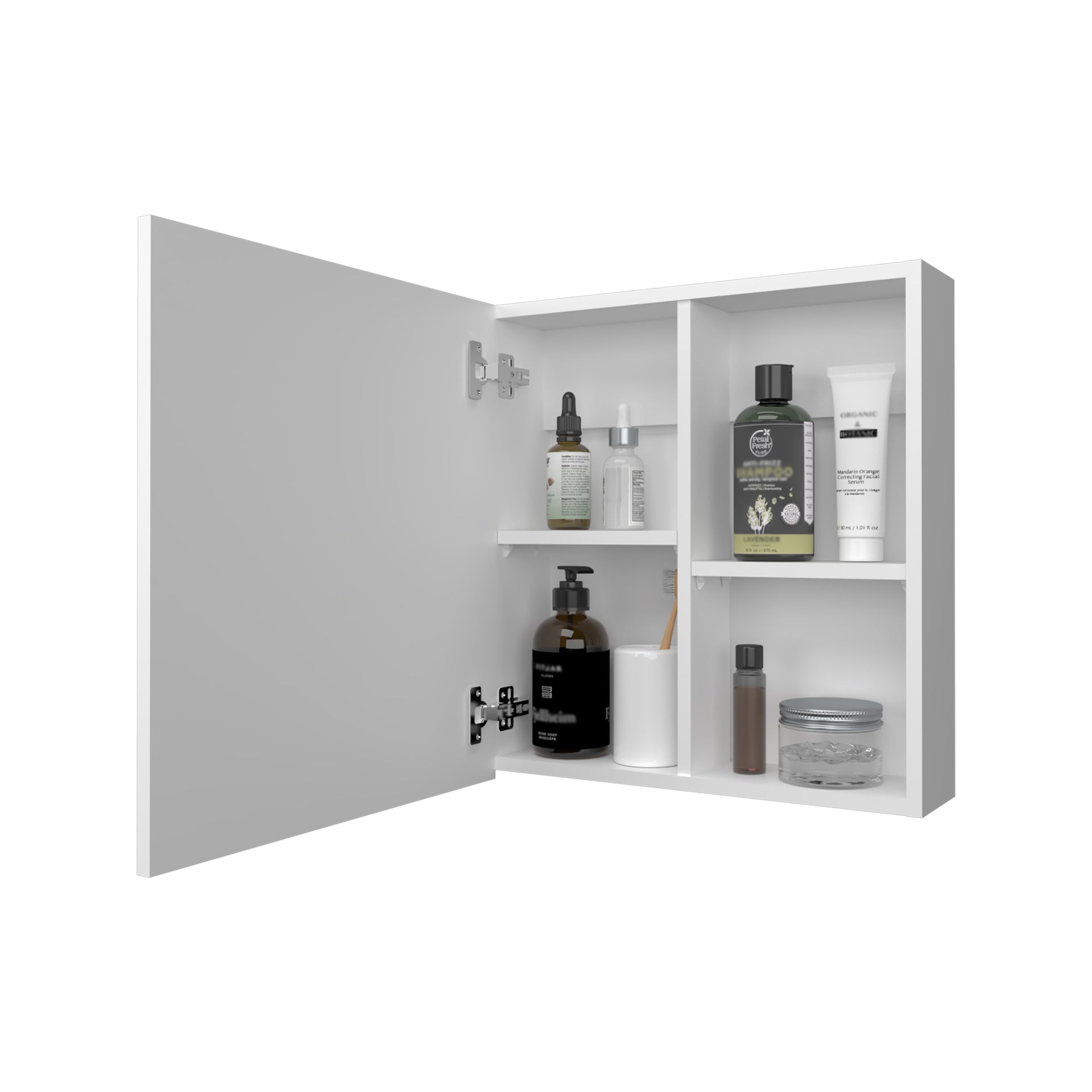 Morenci Medicine Cabinet With Included Mirror And 1 Door, White
