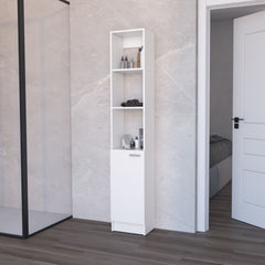 Brenda Linen Cabinet with 1 door, 3 open shelves