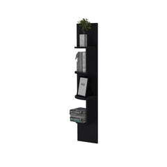 Rosebud Corner Floating Shelf: Modern Full-Wall 4-Shelf Unit